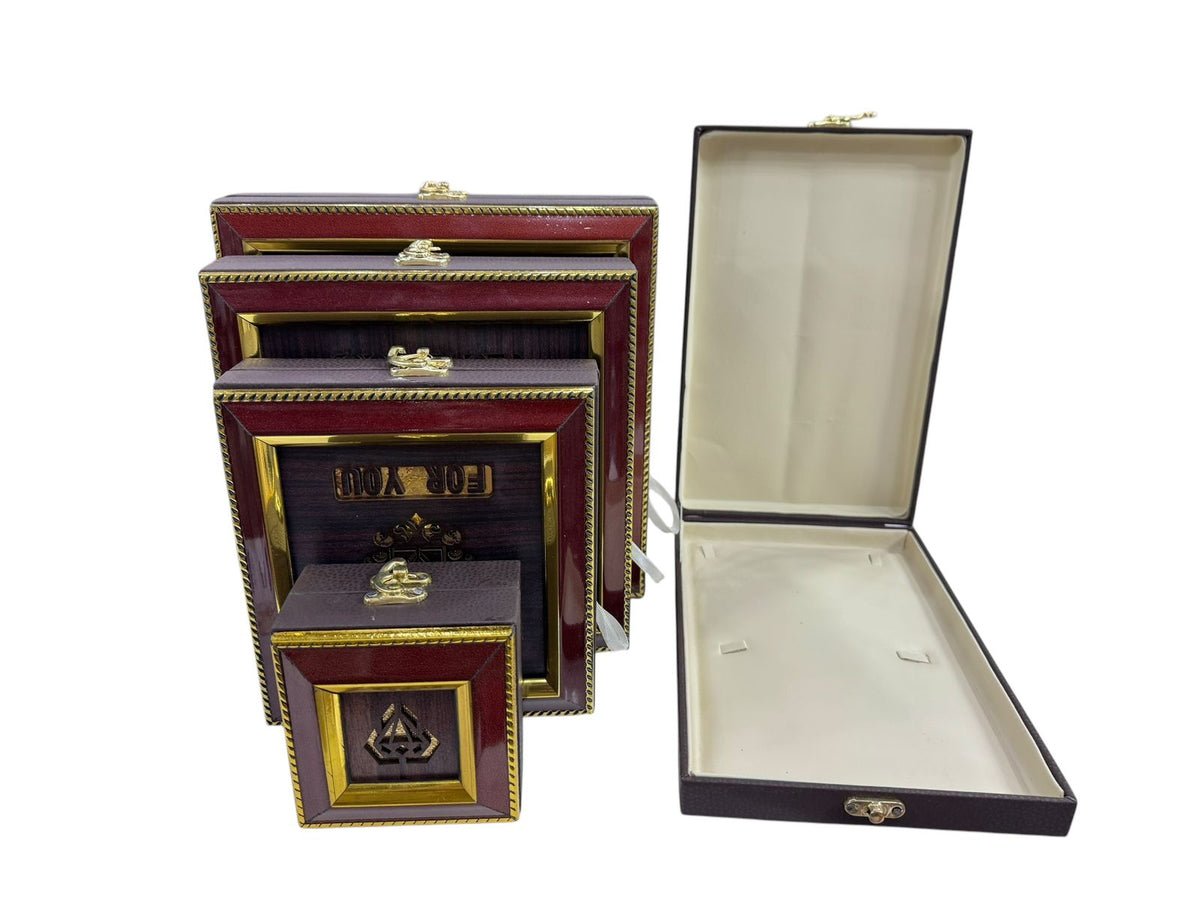 Maroon Wooden Jewellery Box